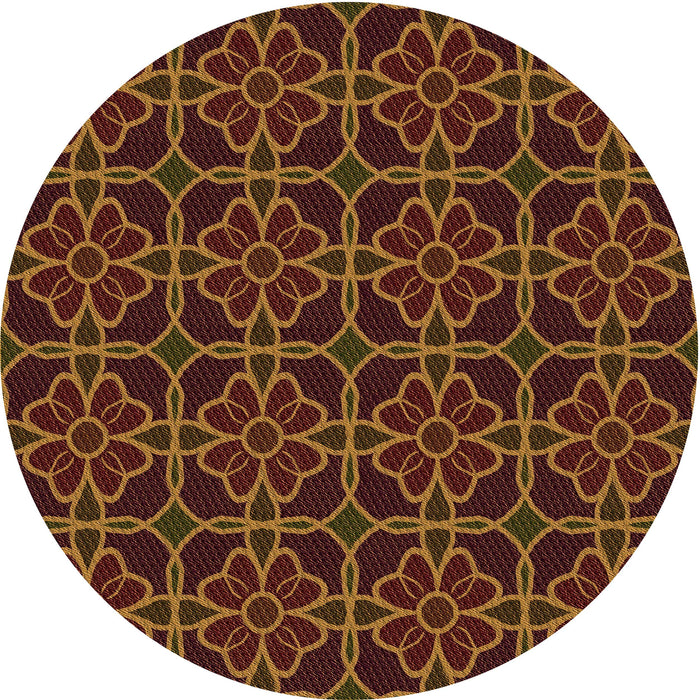 Square Patterned Dark Bisque Brown Rug, pat2936org
