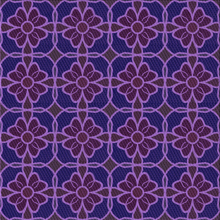 Round Patterned Dark Orchid Purple Rug, pat2936pur