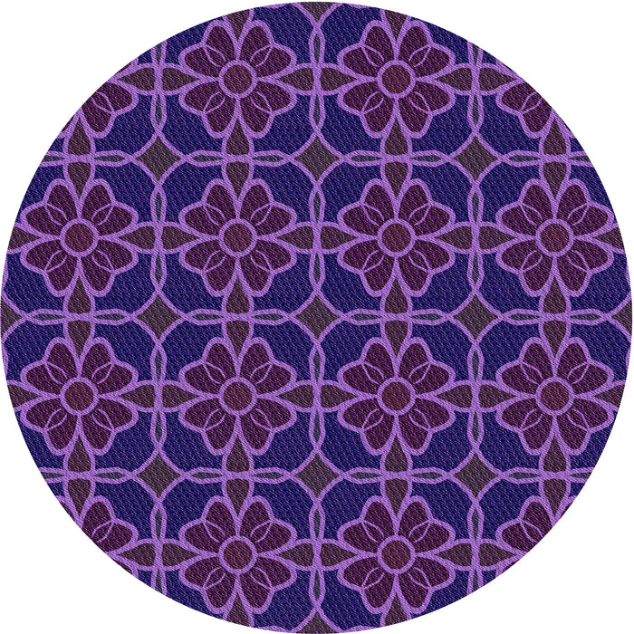 Square Patterned Dark Orchid Purple Rug, pat2936pur