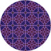 Square Patterned Dark Orchid Purple Rug, pat2936pur