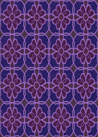 Machine Washable Transitional Dark Orchid Purple Rug, wshpat2936pur