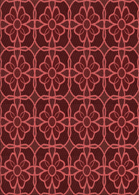 Machine Washable Transitional Maroon Red Rug, wshpat2936rd