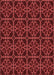 Machine Washable Transitional Maroon Red Rug, wshpat2936rd