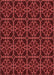 Patterned Maroon Red Rug, pat2936rd