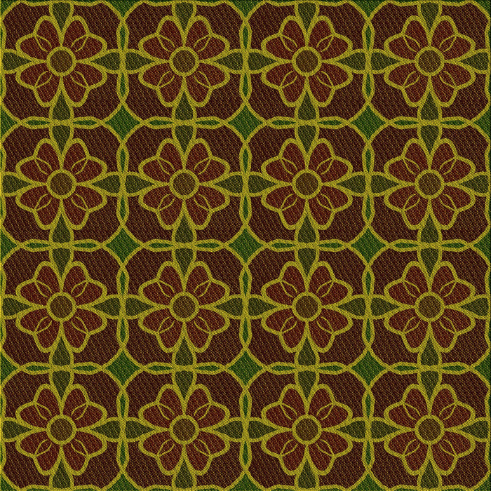 Round Machine Washable Transitional Dark Yellow Green Rug, wshpat2936yw