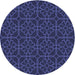 Square Patterned Royal Blue Rug, pat2937blu