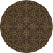 Square Patterned Oak Brown Rug, pat2937brn