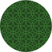 Square Patterned Green Rug, pat2937grn