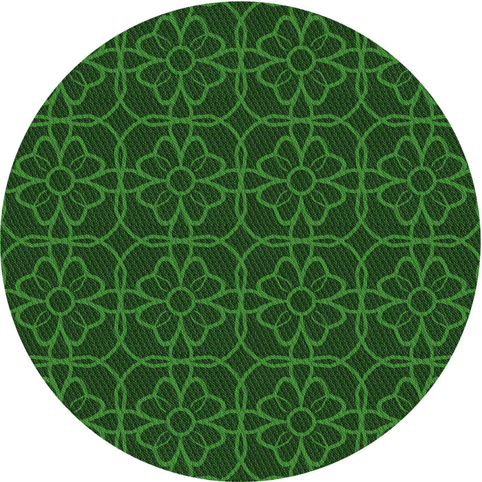 Square Machine Washable Transitional Green Rug in a Living Room, wshpat2937grn
