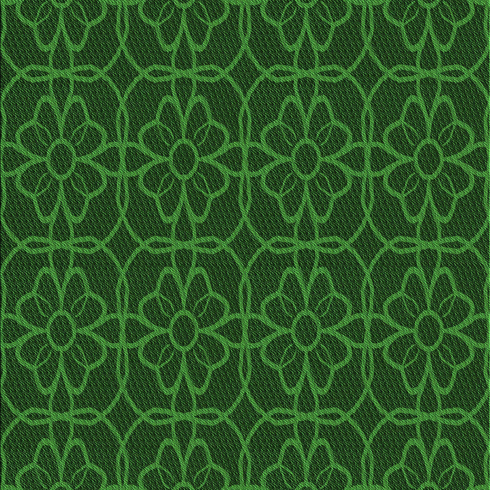 Patterned Green Rug, pat2937grn