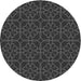 Square Patterned Charcoal Black Rug, pat2937gry