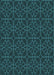 Machine Washable Transitional Dark Cyan Green Rug, wshpat2937lblu