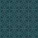 Round Patterned Dark Cyan Green Rug, pat2937lblu