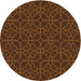 Square Patterned Mahogany Brown Rug, pat2937org