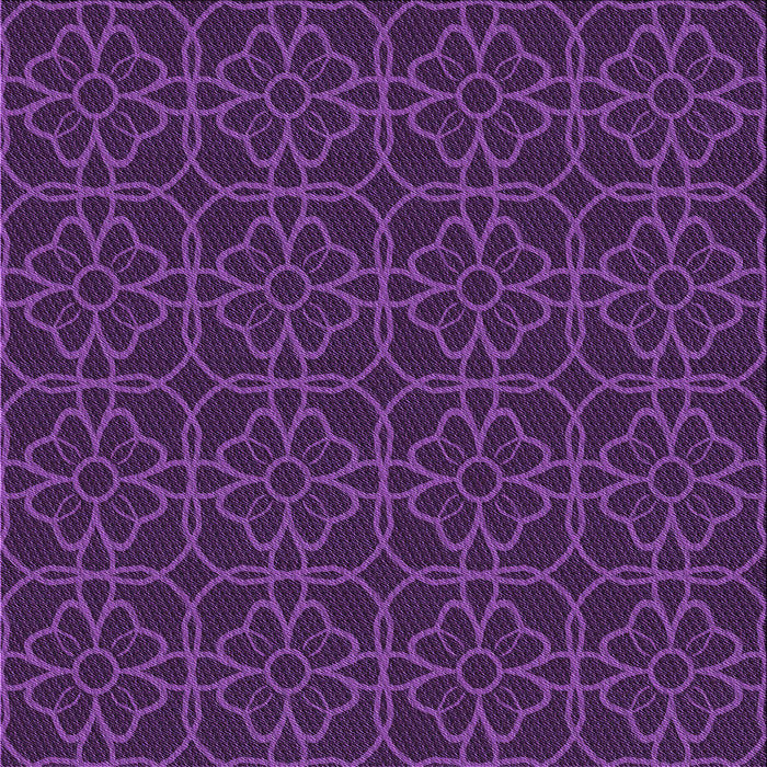 Round Machine Washable Transitional Dark Orchid Purple Rug, wshpat2937pur