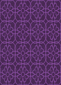 Machine Washable Transitional Dark Orchid Purple Rug, wshpat2937pur