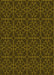 Patterned Dark Yellow Green Rug, pat2937yw