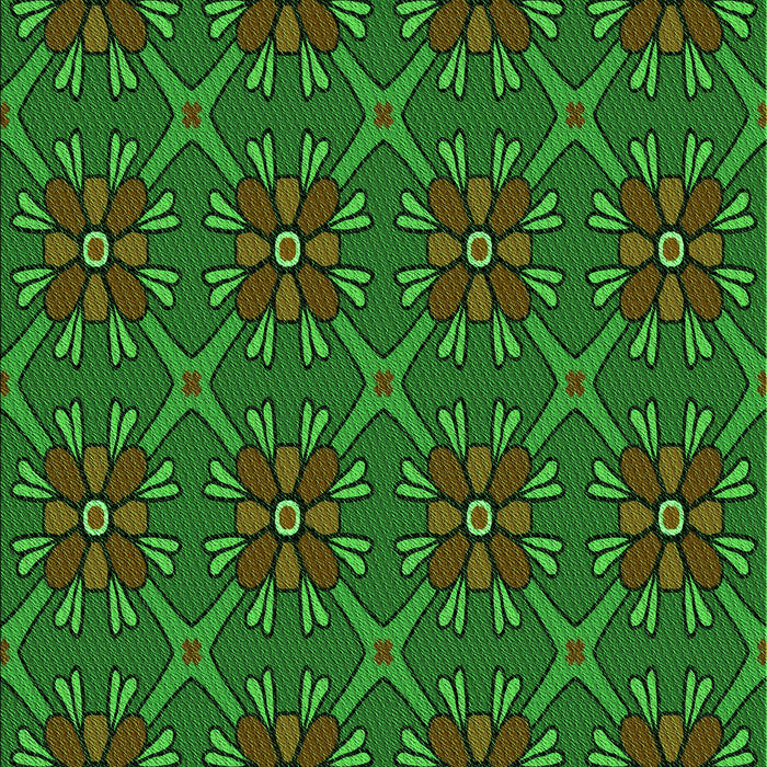 Machine Washable Transitional Dark Forest Green Rug, wshpat2938grn