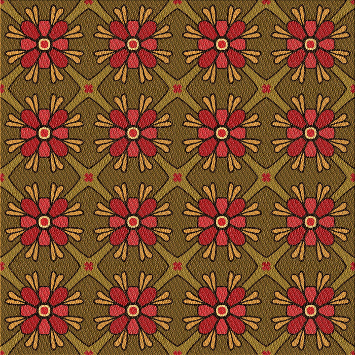 Round Machine Washable Transitional Saffron Red Rug, wshpat2938org