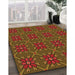 Machine Washable Transitional Saffron Red Rug in a Family Room, wshpat2938org