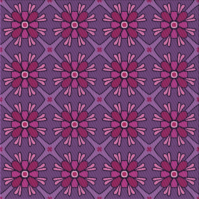 Round Machine Washable Transitional Orchid Purple Rug, wshpat2938pur