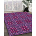 Machine Washable Transitional Orchid Purple Rug in a Family Room, wshpat2938pur