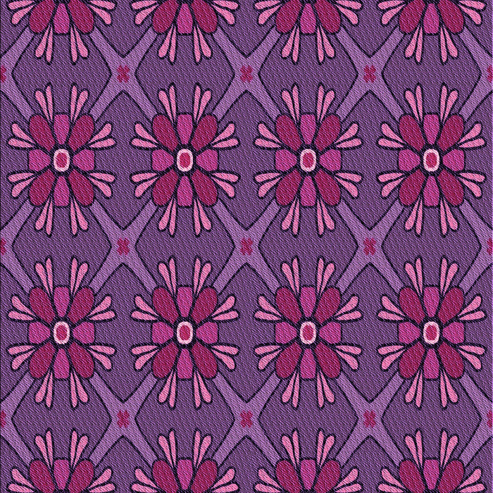 Machine Washable Transitional Orchid Purple Rug, wshpat2938pur