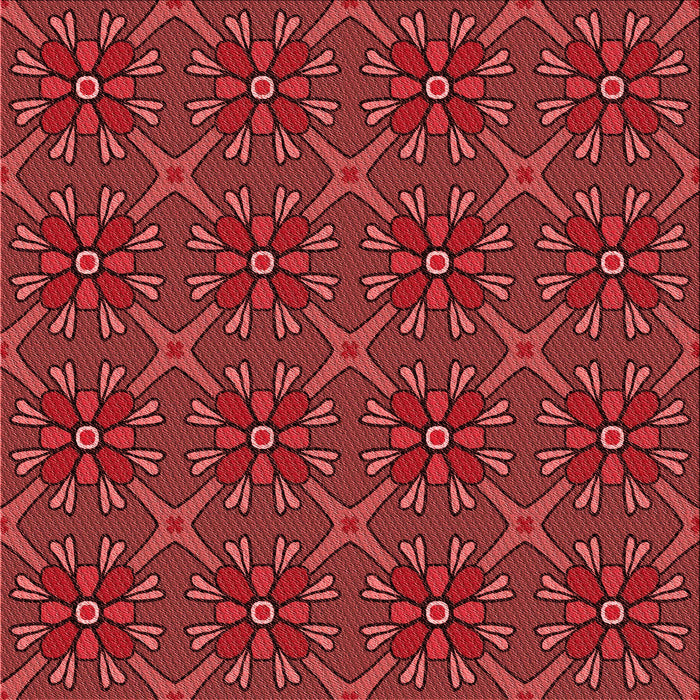 Round Machine Washable Transitional Red Rug, wshpat2938rd