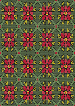 Machine Washable Transitional Night Red Rug, wshpat2938