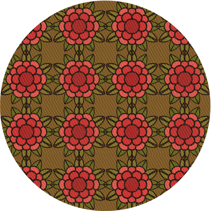 Square Machine Washable Transitional Crimson Red Rug in a Living Room, wshpat2939org