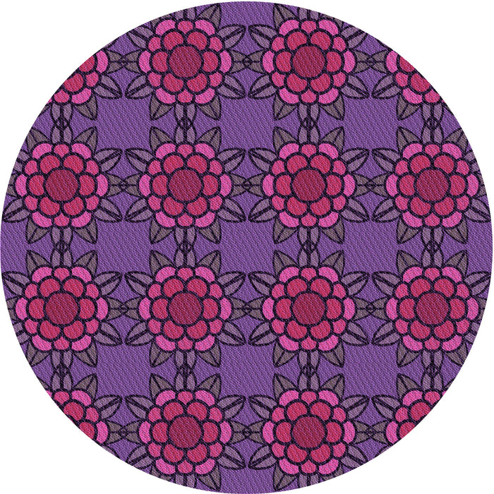 Square Patterned Dark Orchid Purple Rug, pat2939pur