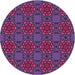 Square Patterned Dark Orchid Purple Rug, pat2939pur