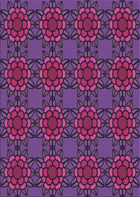 Machine Washable Transitional Dark Orchid Purple Rug, wshpat2939pur