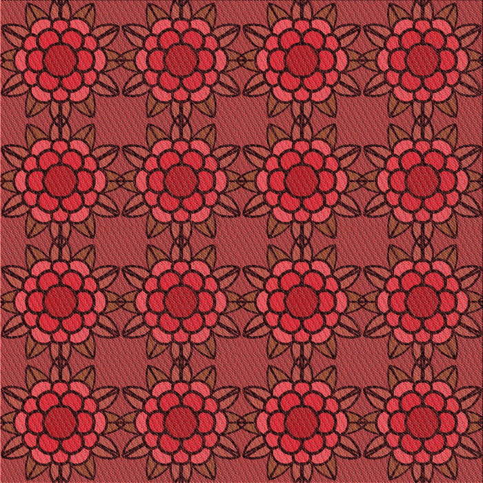 Round Patterned Cranberry Red Rug, pat2939rd