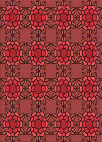 Machine Washable Transitional Cranberry Red Rug, wshpat2939rd