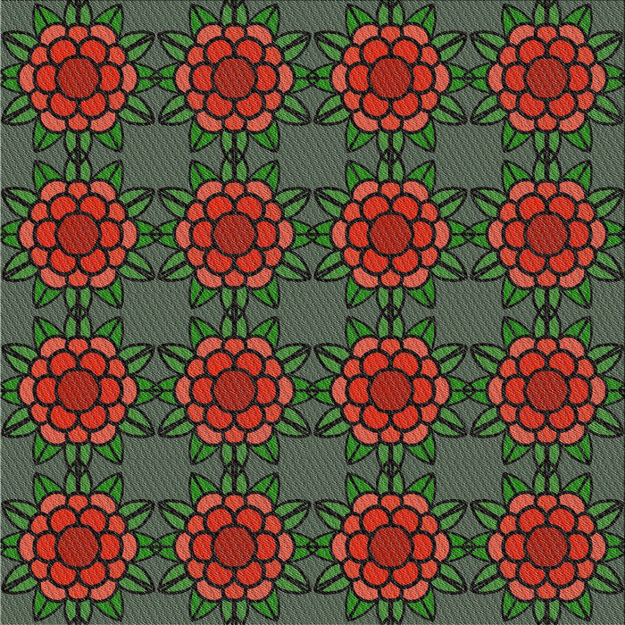 Sideview of Machine Washable Transitional Fern Green Rug, wshpat2939