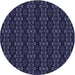 Square Machine Washable Transitional Deep Periwinkle Purple Rug in a Living Room, wshpat294blu