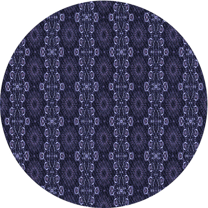 Square Patterned Deep Periwinkle Purple Rug, pat294blu