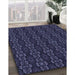 Machine Washable Transitional Deep Periwinkle Purple Rug in a Family Room, wshpat294blu