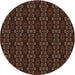 Square Patterned Saddle Brown Rug, pat294brn