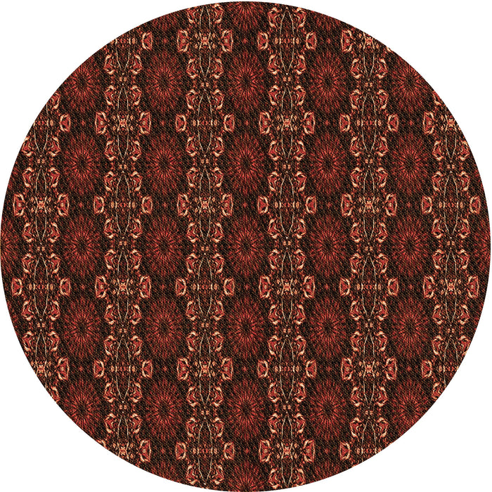 Square Machine Washable Transitional Mahogany Brown Rug in a Living Room, wshpat294org