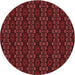 Square Patterned Maroon Red Rug, pat294rd