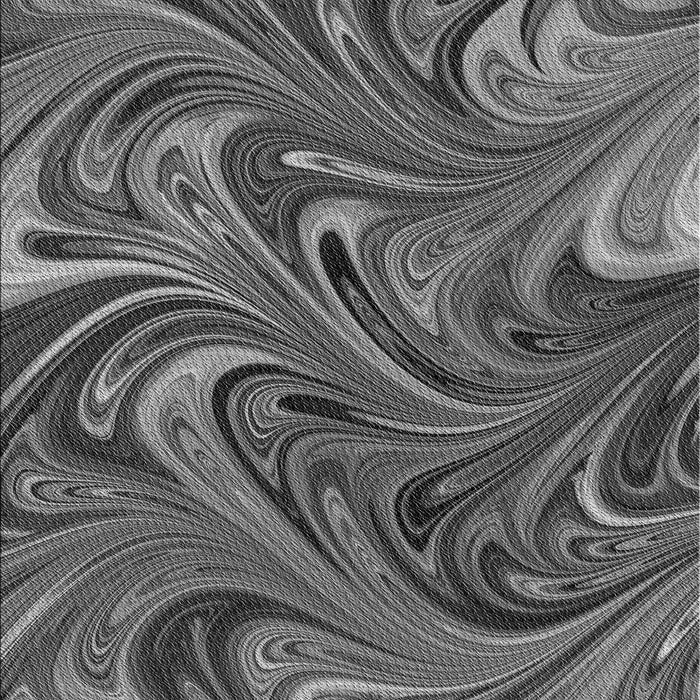 Patterned Black Rug, pat2940gry