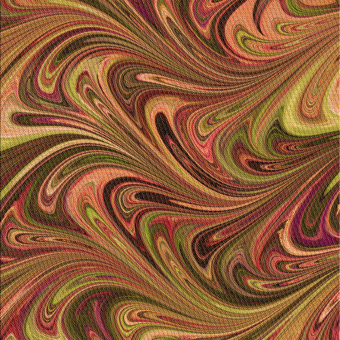 Patterned Tomato Red Rug, pat2940org