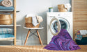 Machine Washable Transitional Bright Purple Rug in a Washing Machine, wshpat2940pur