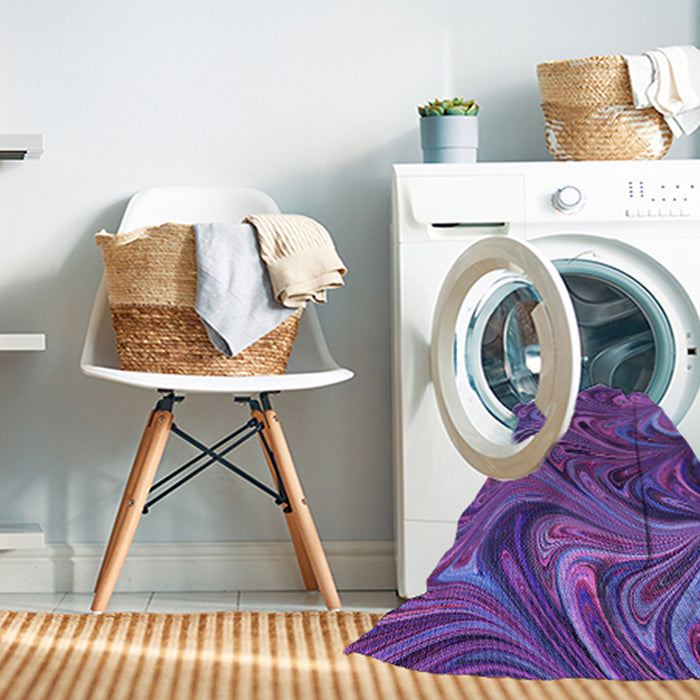 Machine Washable Transitional Bright Purple Rug in a Washing Machine, wshpat2940pur
