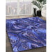Patterned Light Slate Blue Rug in Family Room, pat2941blu