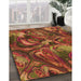 Machine Washable Transitional Tomato Red Rug in a Family Room, wshpat2941org