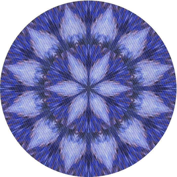 Square Machine Washable Transitional Light Slate Blue Rug in a Living Room, wshpat2942blu