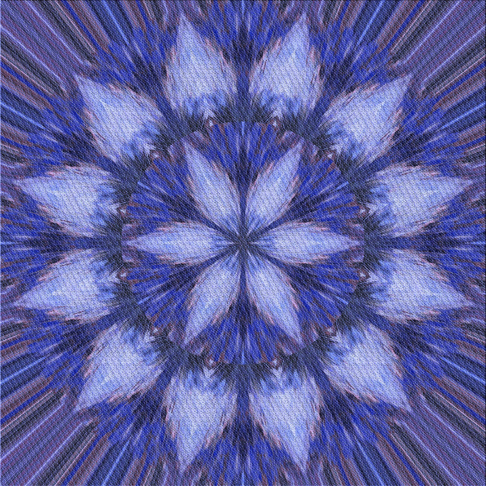 Round Patterned Light Slate Blue Rug, pat2942blu